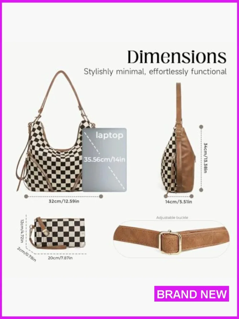 PU Leather Hobo Bag 3-in-1 Convertible Backpack Shoulder Crossbody with Pouch